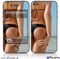 iPhone 4 Decal Style Vinyl Skin - Kayla DeLancey Black Bikini 7 (DOES NOT fit newer iPhone 4S)