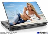 Laptop Skin (Large) - Kayla DeLancey Beach Denim 48