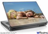 Laptop Skin (Large) - Kayla DeLancey Yellow Bikini 45