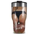 WraptorSkinz Skin Wrap compatible with 2017 and newer RTIC Tumblers 30oz Kayla DeLancey Black Bikini and Football 6 (TUMBLER NOT INCLUDED)