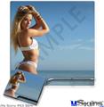 Decal Skin compatible with Sony PS3 Slim Kayla DeLancey White Bikini 29
