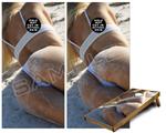 Cornhole Game Board Vinyl Skin Wrap Kit - Premium Laminated - Kayla DeLancey White Bikini 34 fits 24x48 game boards (GAMEBOARDS NOT INCLUDED)