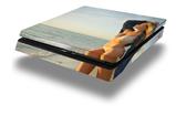 Vinyl Decal Skin Wrap compatible with Sony PlayStation 4 Slim Console Kayla DeLancey Sunset Beach 52 (PS4 NOT INCLUDED)
