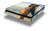 Vinyl Decal Skin Wrap compatible with Sony PlayStation 4 Slim Console Kayla DeLancey Sunset Beach 53 (PS4 NOT INCLUDED)