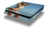 Vinyl Decal Skin Wrap compatible with Sony PlayStation 4 Slim Console Kayla DeLancey White Bikini 30 (PS4 NOT INCLUDED)