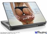 Laptop Skin (Medium) - Kayla DeLancey Black Bikini and Football 6