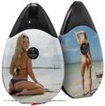 Skin Decal Wrap 2 Pack compatible with Suorin Drop Kayla DeLancey Black Bikini 2 VAPE NOT INCLUDED