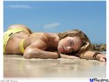 Poster 24"x18" - Kayla DeLancey Yellow Bikini 45