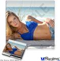 Decal Skin compatible with Sony PS3 Slim Kayla DeLancey Beach Denim 23