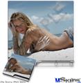 Decal Skin compatible with Sony PS3 Slim Kayla DeLancey Beach Denim 54