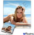 Decal Skin compatible with Sony PS3 Slim Kayla DeLancey White Bikini 57