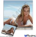 Decal Skin compatible with Sony PS3 Slim Kayla DeLancey White Bikini 58
