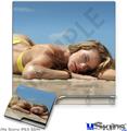 Decal Skin compatible with Sony PS3 Slim Kayla DeLancey Yellow Bikini 45
