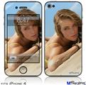 iPhone 4 Decal Style Vinyl Skin - Kayla DeLancey Yellow Bikini 46 (DOES NOT fit newer iPhone 4S)