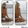 iPhone 4S Decal Style Vinyl Skin - Kayla DeLancey Black Bikini 2