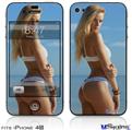iPhone 4S Decal Style Vinyl Skin - Kayla DeLancey White Bikini 32