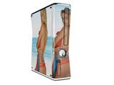 Kayla DeLancey Orange Bikini 13 Decal Style Skin for XBOX 360 Slim Vertical