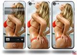 Kayla DeLancey Red Bikini 8 Decal Style Vinyl Skin - fits Apple iPod Touch 5G (IPOD NOT INCLUDED)